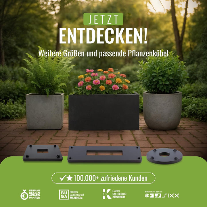 Pflanzwerk® Pflanzkübel Untersetzer *ULTRAFLACHER DESIGNER PFLANZENROLLER* Ø28cm für alle Blumentöpf
