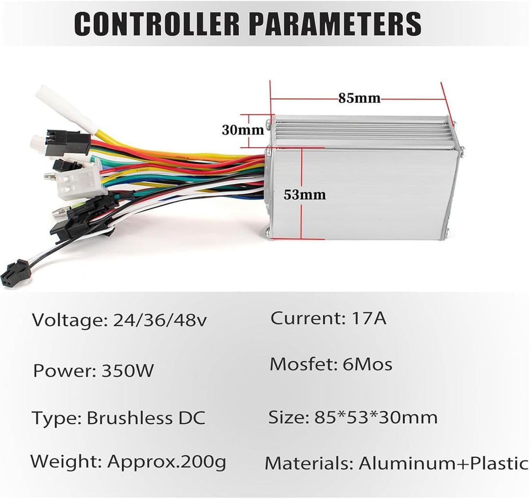 Kunray 24-48V 350W Brushless Motor Controller Mit LCD Anzeige Dualmodus Ebike Controller 24V 17 Ampe