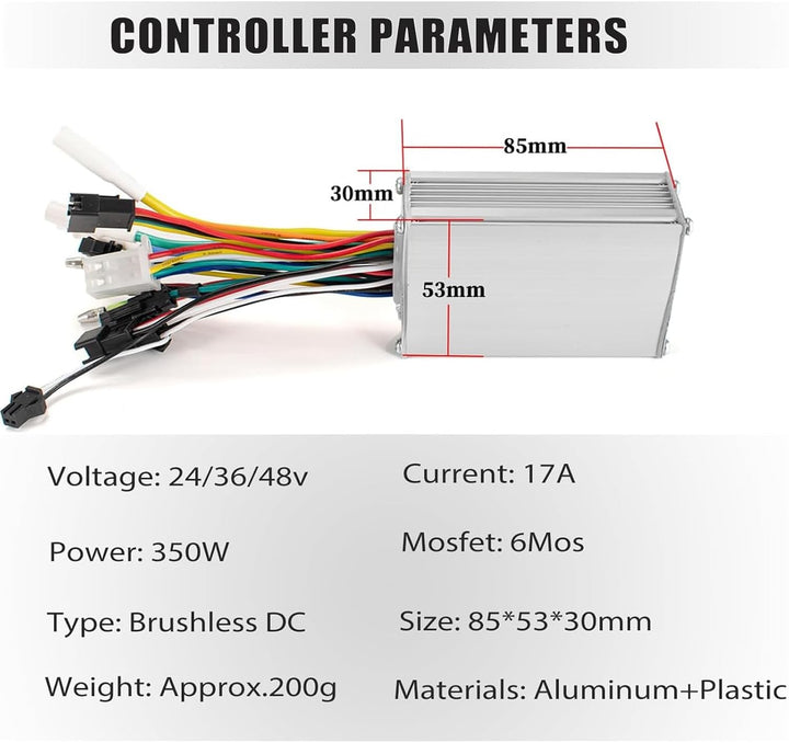 Kunray 24-48V 350W Brushless Motor Controller Mit LCD Anzeige Dualmodus Ebike Controller 24V 17 Ampe