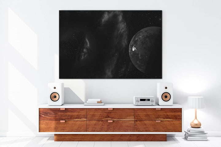 deyoli mysteriöse Welt Effekt: Schwarz&Weiss Format: 80x60 als Leinwandbild, Motiv fertig gerahmt au