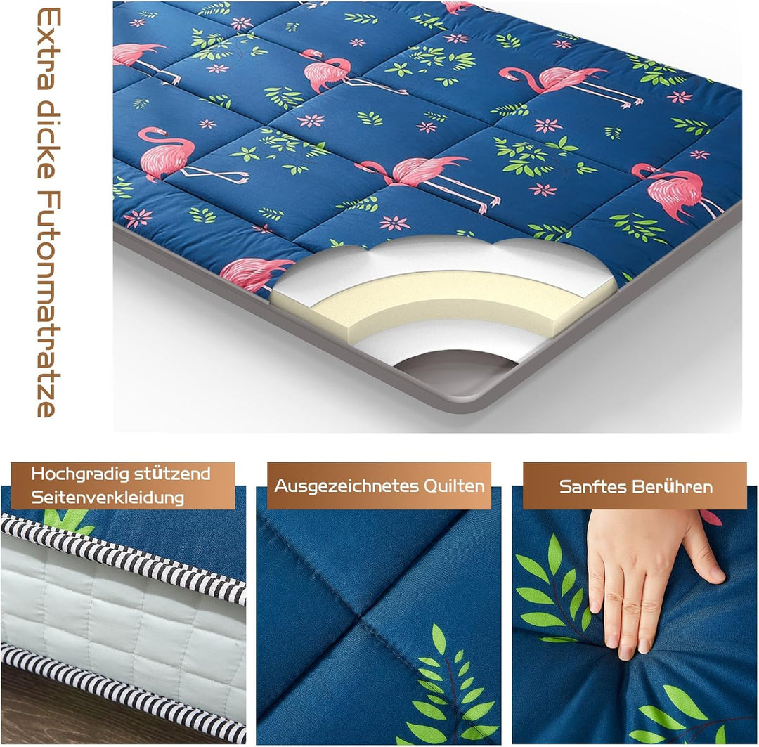 MAXYOYO Futon Matratze, Gepolsterte Japanische Bodenmatratze Gesteppte Bett Matratzenauflage, Extra