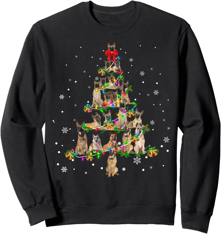 Belgian Shepherd Christmas Tree X-Mas Sweatshirt