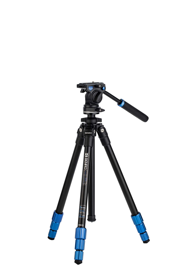 BENRO Kit Trepied Slim Vidéo + Tête S2C - TSL08AS2CSH Aluminium, Aluminium