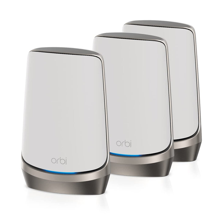 NETGEAR Orbi WiFi 6E Mesh Quad-Band WLAN System (RBKE963) | Router mit 2 Satelliten | Abdeckung bis