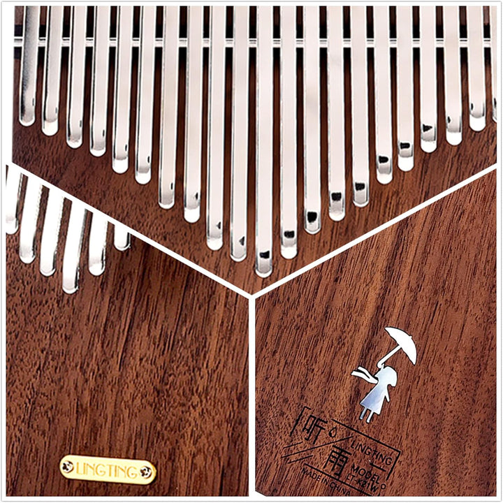 LingTing Kalimba LT-K21W 21 Tasten Kalimba Mbira Daumenklavier, Geschenk für Kinder und Erwachsene,