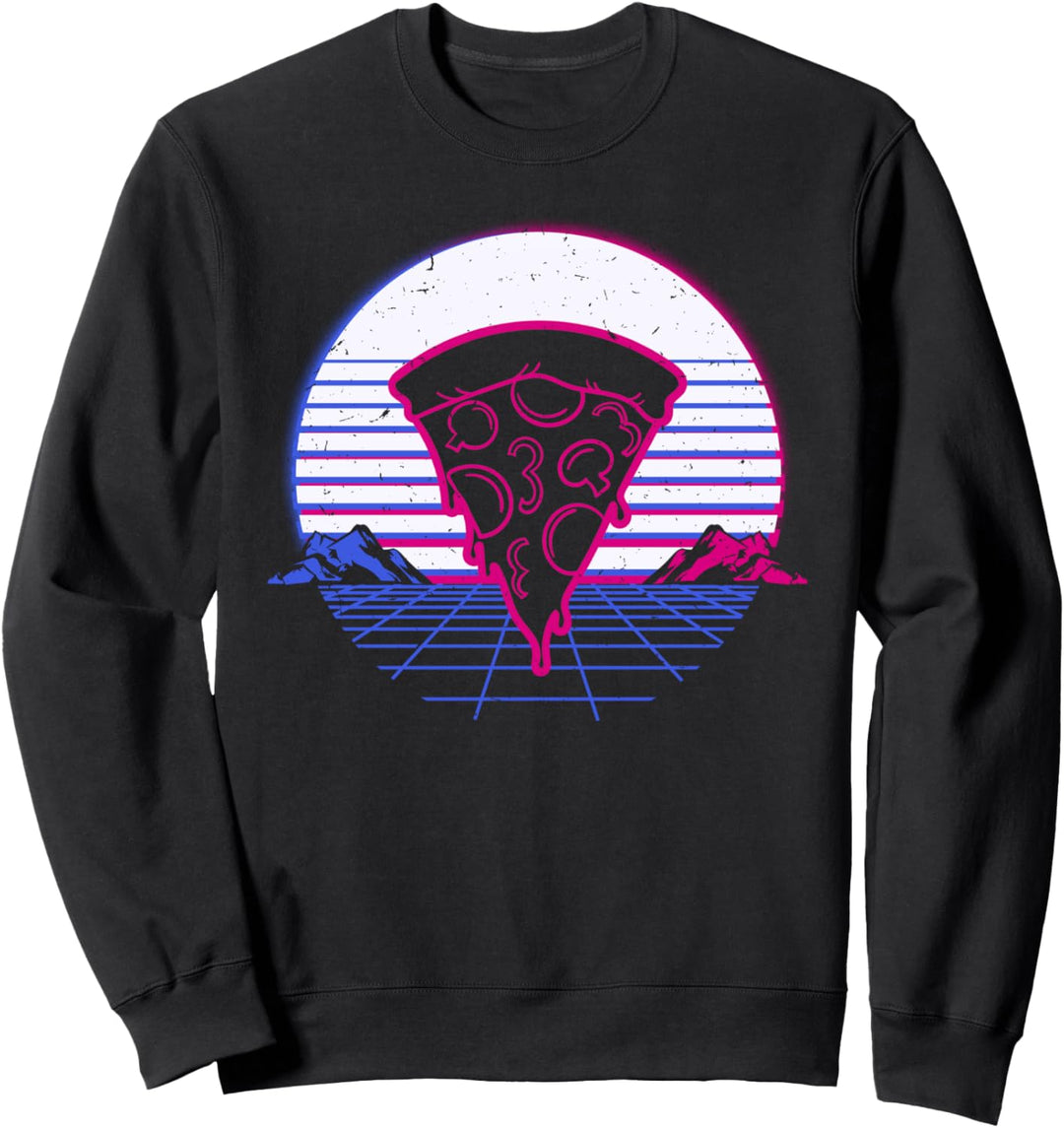 Pizza Pizzeria Pizzabäcker Retro Vintage Sunset Sweatshirt