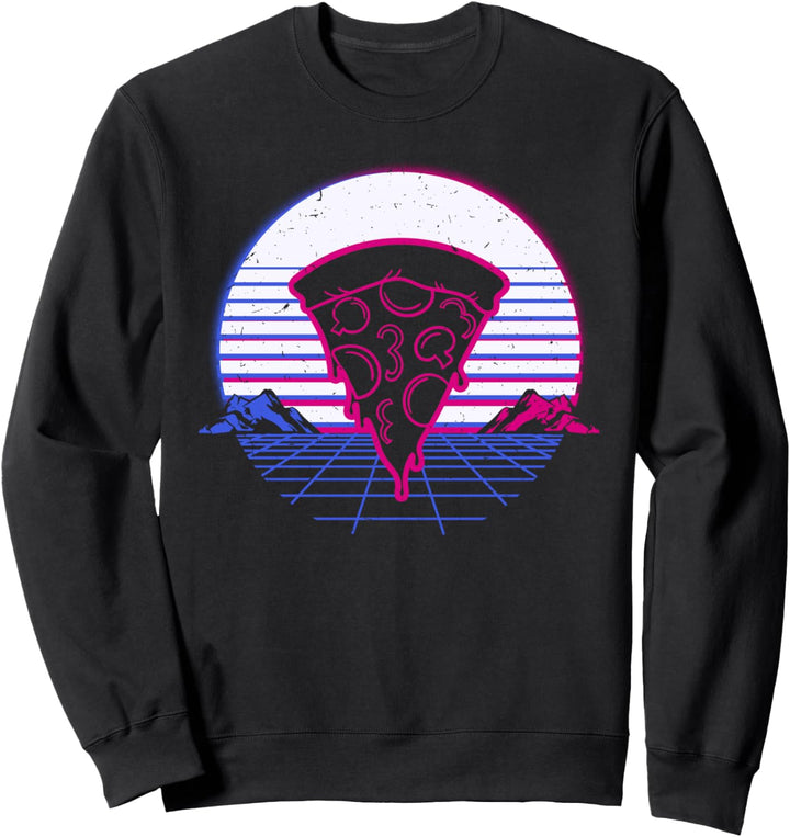 Pizza Pizzeria Pizzabäcker Retro Vintage Sunset Sweatshirt