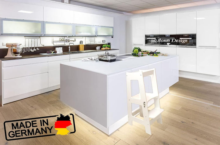 2 in 1 Montessori Lernturm für Kinder klappbar höhenverstellbar Stuhl + Tisch aus Holz Multifunktion