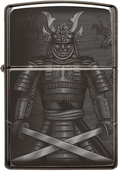 ZIPPO 49292 – Sturmfeuerzeug, Samurai, 360° Photo Image, High Polish Black, nachfüllbar, in hochwert