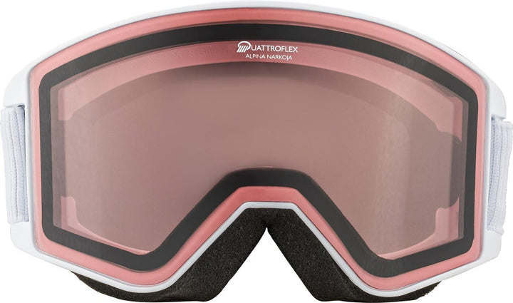 Alpina Unisex Narkoja Q Skibrille (1er Pack) Einheitsgrösse Weiss-Rosa, Einheitsgrösse Weiss-Rosa