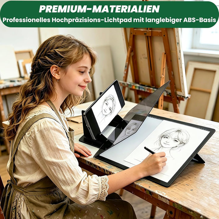 Optischer Zeichenprojektor 2er Pack, Optisches Bild Zeichenplatte A3, Abpausen Gerät, Zeichenbrett A
