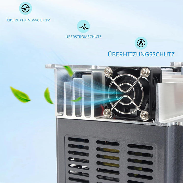 RATTMMOTOR VFD 3kW 220V 3 Phasen Frequenzumrichter CNC Umrichter mit 2m Verlängerungskabel für Spind