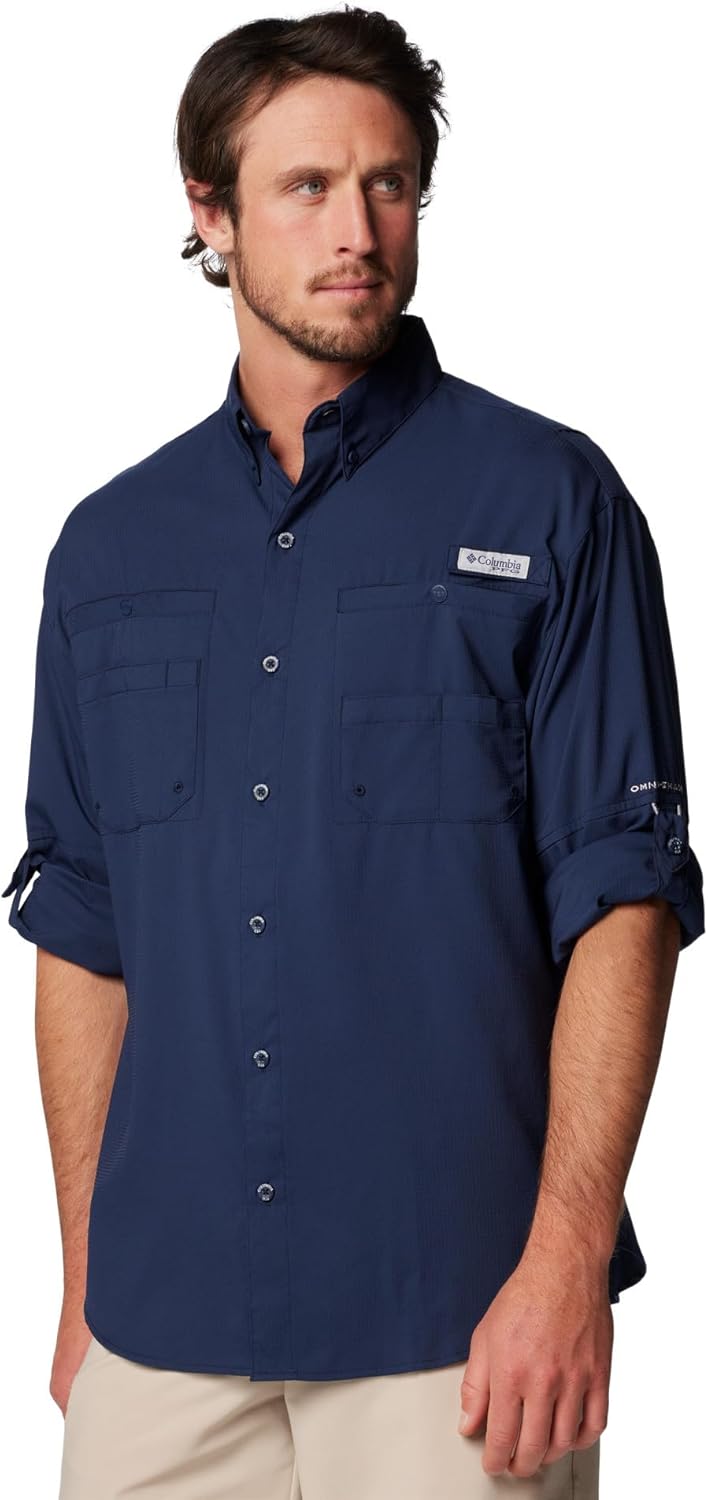 Columbia Herren Super Bonehead Classic Langarm Angelshirt XS Collegiate Marineblau, XS Collegiate Na