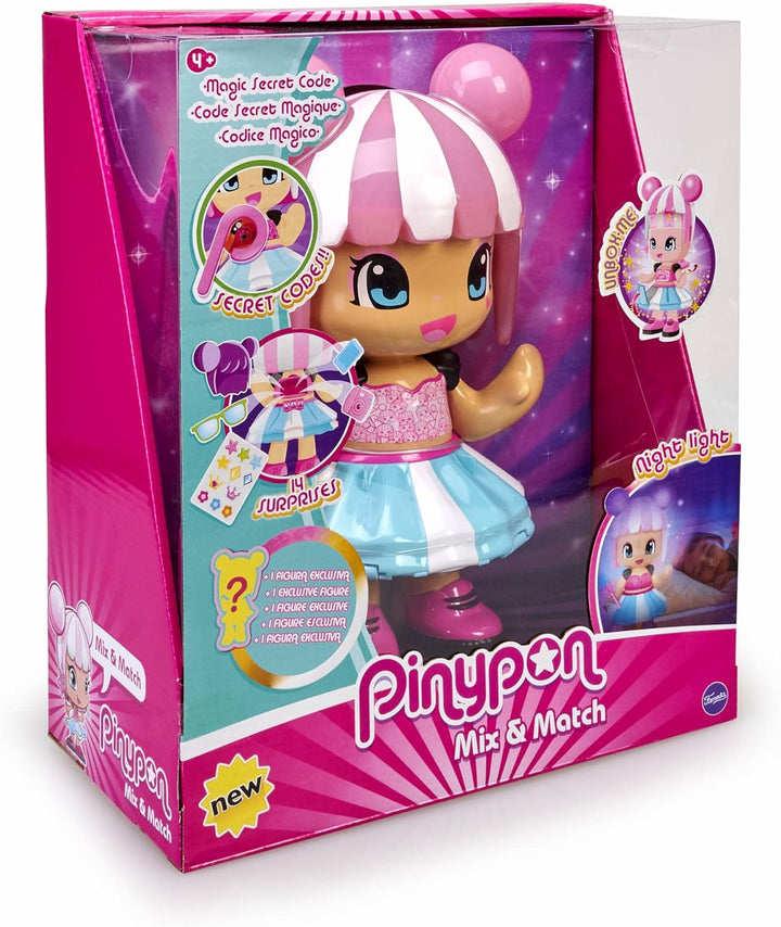 Pinypon Magic Secret Code, grosse Figur mit 30 cm voller Überraschungen für Jungen und Mädchen von 4