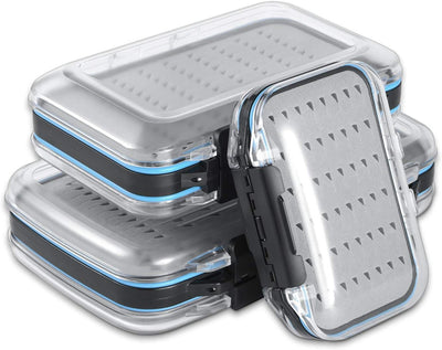 Angelkoffer leer 3 Stück Angelzubehör Köderbox Angelbox Spoon Box transparenter Angelkasten mit Grif