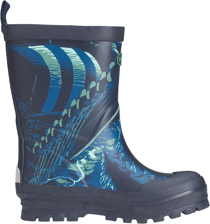 Viking Jolly Print Gummistiefel Unisex Kinder 21 EU Navy Bluegreen, 21 EU Navy Bluegreen