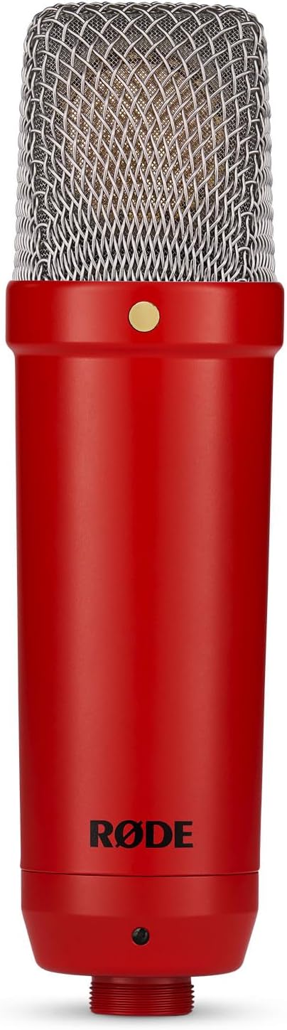 Rode NT1 Signature Red Studio-Mikrofon Rot + keepdrum MS138 Gelenkarm-Stativ Weiss red Mikrofon Rot