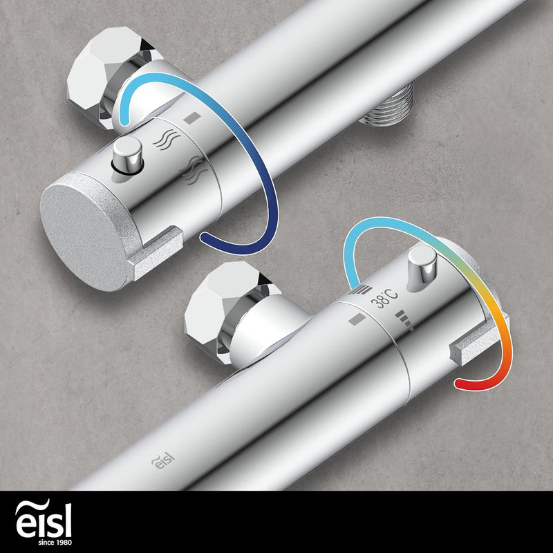 EISL CLAUDIO, Mischbatterie mit Thermostat, Thermostatarmatur mit Sicherheitssperre bei 38°C, Duscha