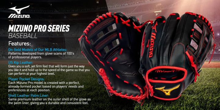 Mizuno Pro Baseballhandschuh Serie | Pro Player Modelle Linke Hand Wurf 30.48 cm (12 Zoll) - tiefe T