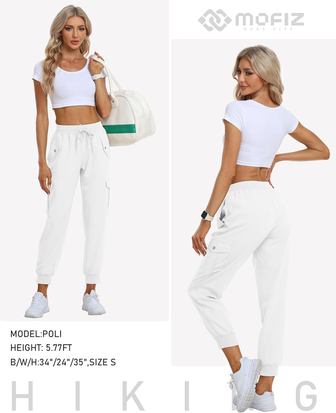 JINSHI Hosen Damen Cargohose Wanderhose Leichte Jogginghose Freizeithose Funktionshose Outdoorhose m