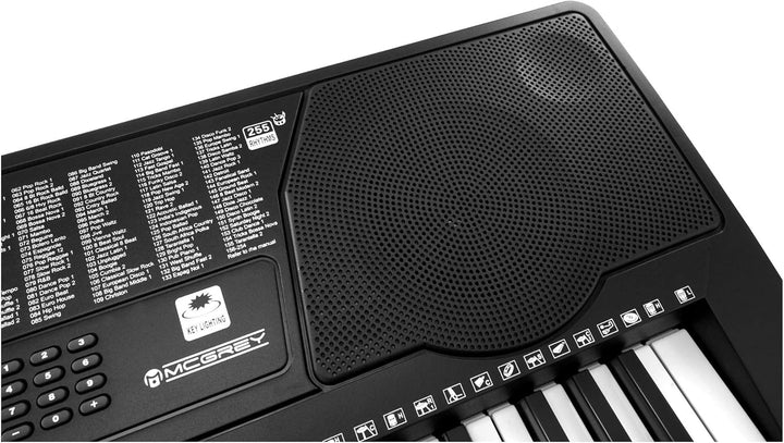 McGrey LK-6150 61 Tasten Keyboard Taschen Set - Einsteiger-Keyboard mit 61 Leuchttasten - 255 Sounds