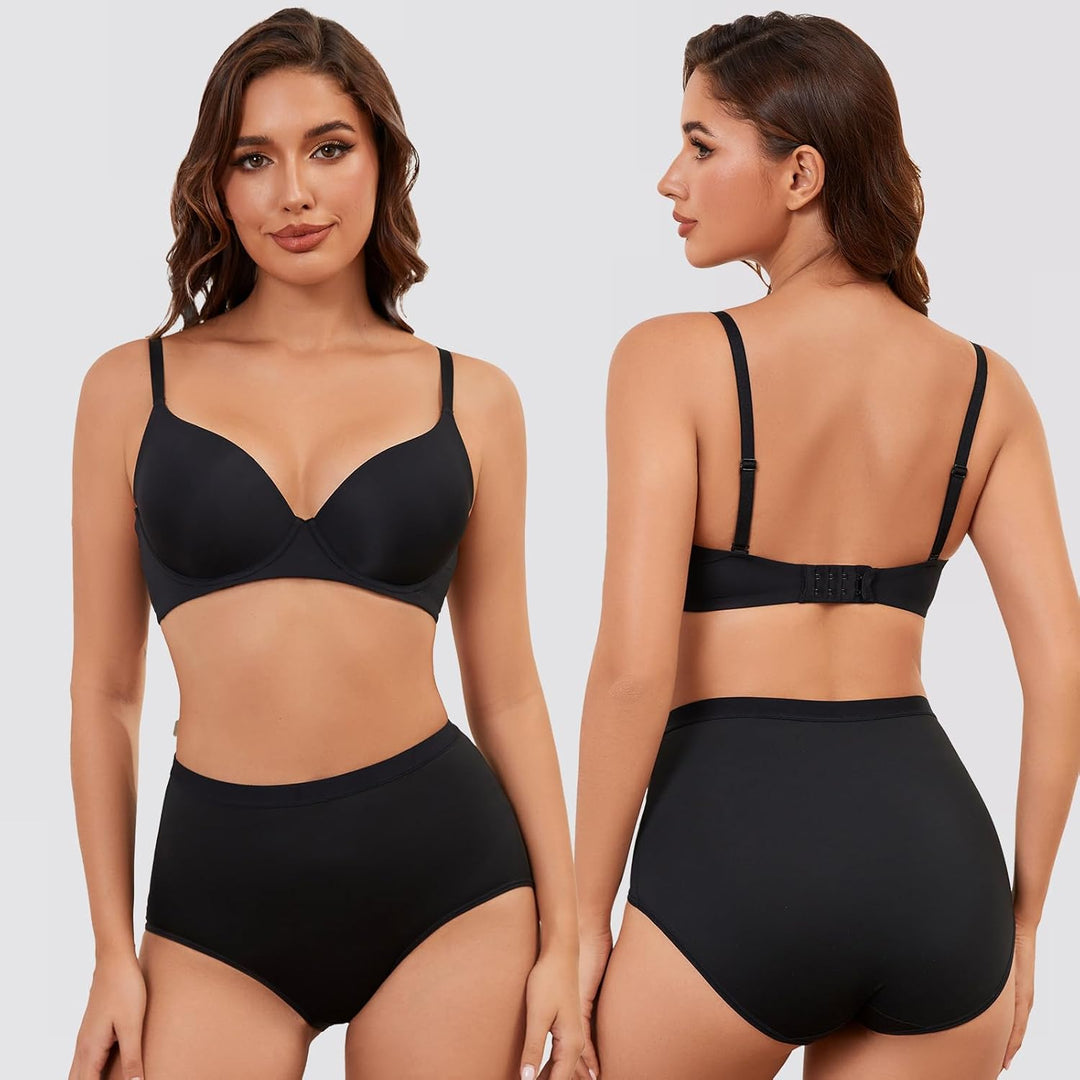 MEIDAYAI Unterhosen Damen, 8er Pack Stretch Baumwolle Hohe Taille Slips Damen Atmungsaktiv Panties W
