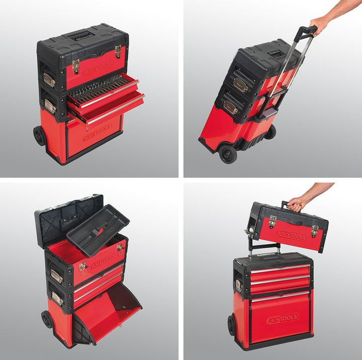 KS Tools Mobile Kunststoff Stahlblech Tool Box, 850.0340