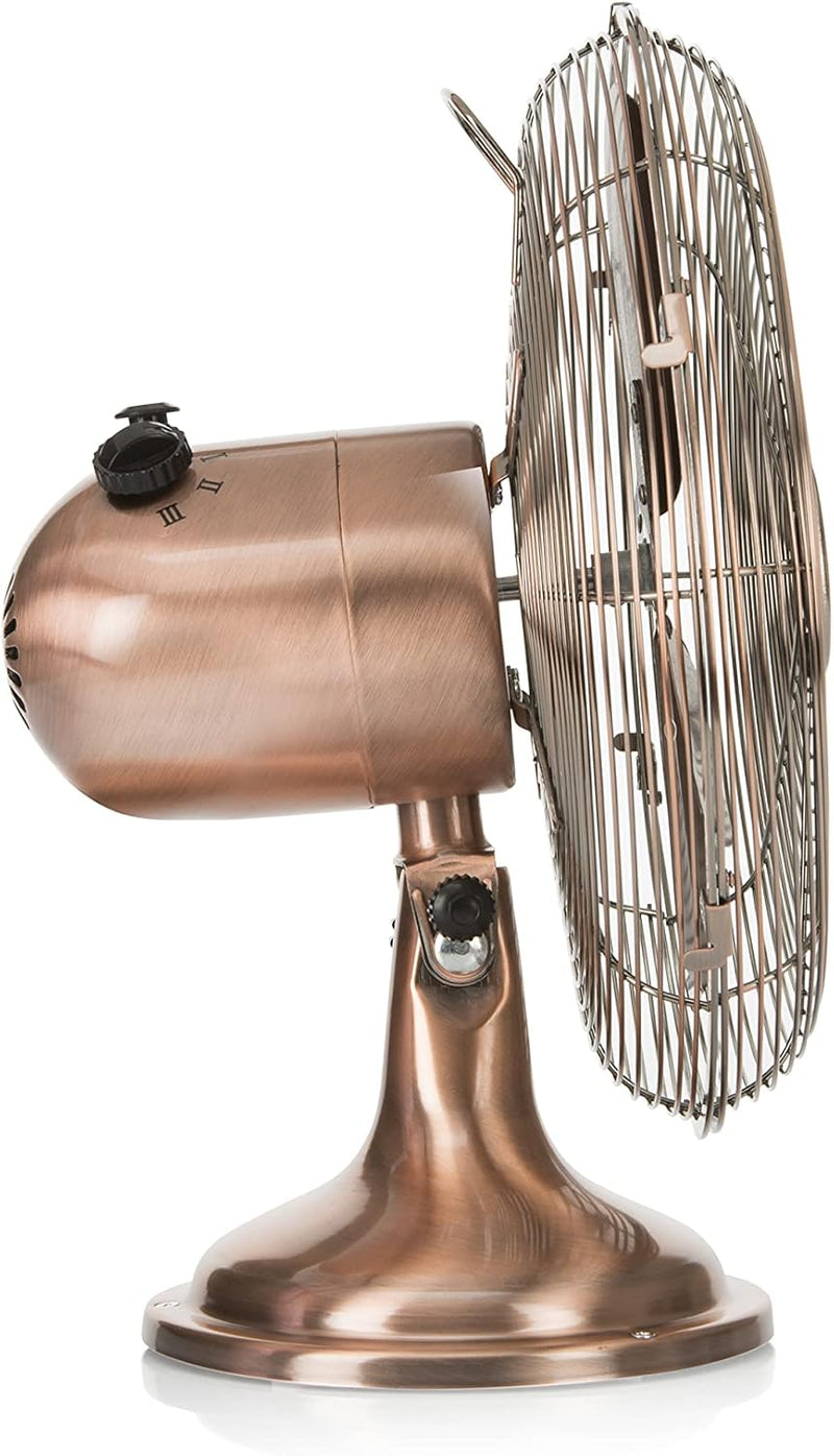 Tristar Retro Ventilator Durchmesser 30 cm - Kupferveredelung, VE-5970, Kupfer