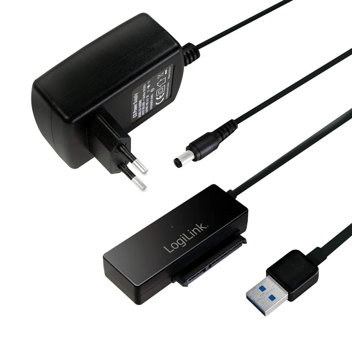LogiLink AU0050 USB 3.0 auf SATA 3G/6G Adapter mit an/aus Schalter Schwarz