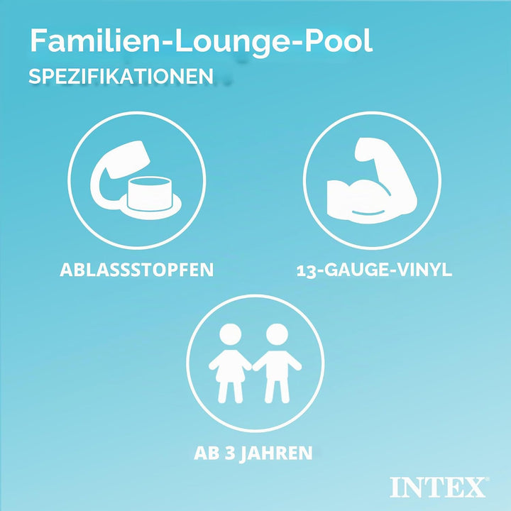 Intex Family Lounge Pool 224 cm x 216 cm x 76 cm