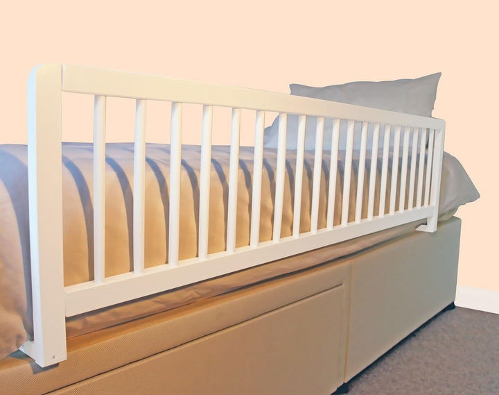 Safetots Extra Breiter Holzbettschutz, Weiss, 38cm hoch x 140cm breit, Bettgitter, Sicheres Kinderbe