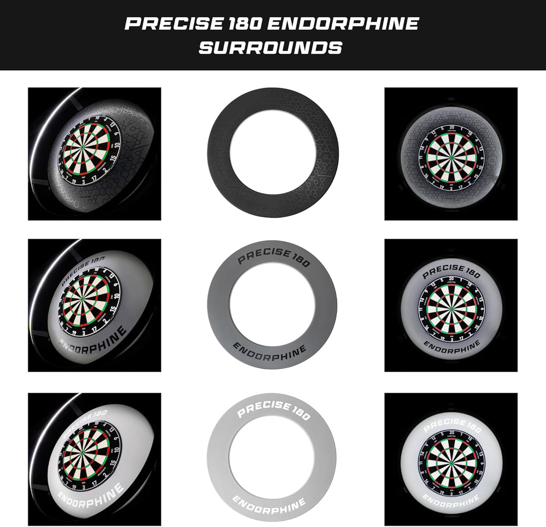 Dartboard Endorphine - Premium Dartboard mit One Piece Zahlenring - 18 Farben - Dartscheibe Nummernr