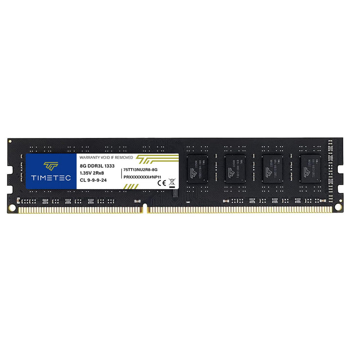 Timetec 8GB DDR3/DDR3L 1333MHz PC3-10600 Non-ECC Ungepuffert 1,5V/1,35V CL9 2Rx8 Dual Rank 240 Pin U