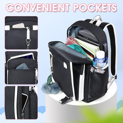 Bevalsa Schulrucksack Mädchen Teenager Damen Schulranzen Schultasche Modisch Freizeit Rucksack Campu