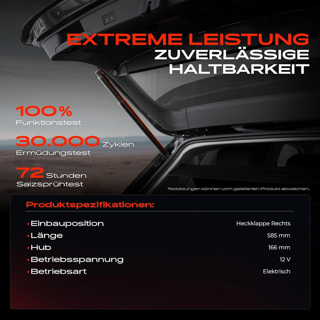 Frankberg 1x Elektrische Gasfeder Gasdruckfeder Heckklappe Rechts Kompatibel mit XC60 156 SUV 2008 2