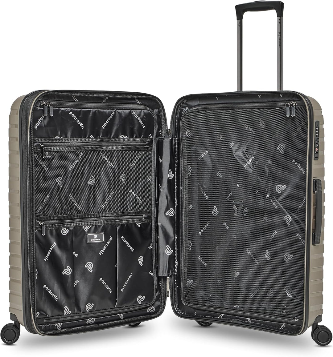 Pactastic Hartschalen Koffer-Set 3-teilig | hochwertiges Polypropylen Material | mit Dehnfalte erwei