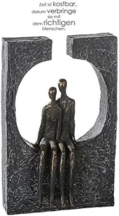 Casablanca - Skulptur Figur Zweisamkeit - aus Poly bronzefarbene Figuren H 27,5 cm Höhe 27,5 cm Bron