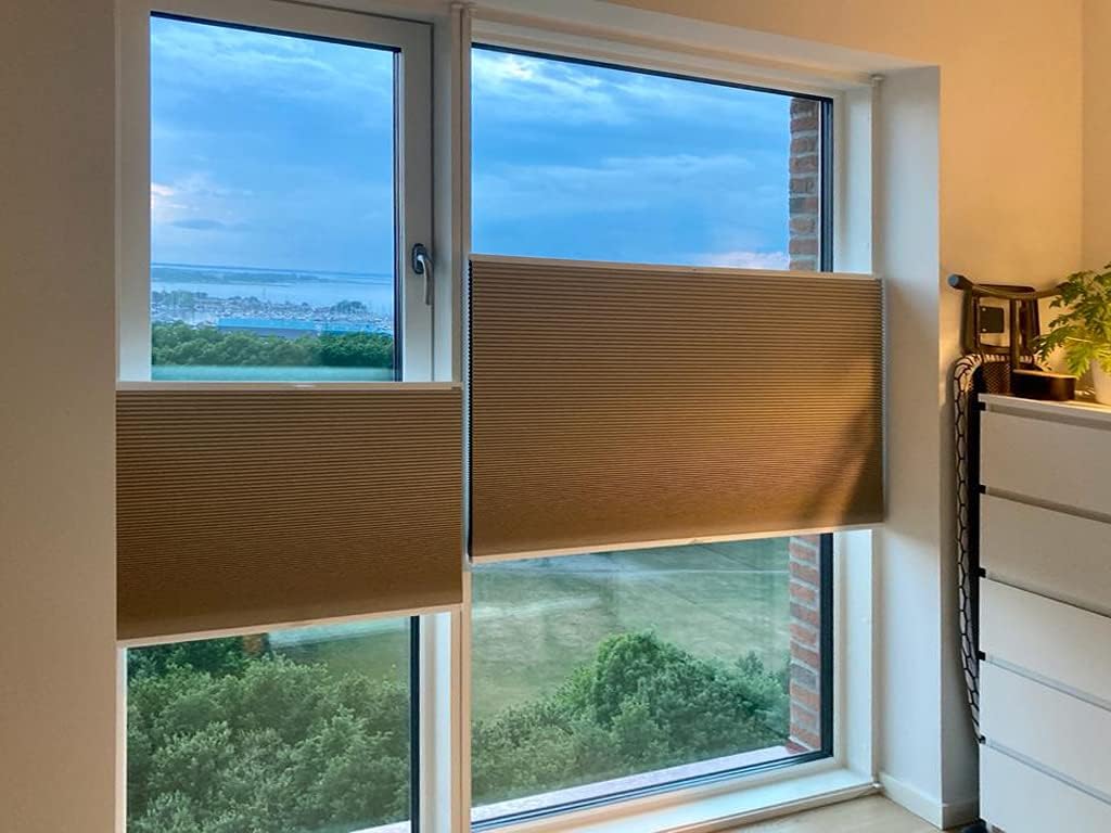 HORIVERT Wabenplissee Weiss 85x80 cm (B x H) mit Klemmträgern, mit Eco Dichtungspads, ohne Bohren, D