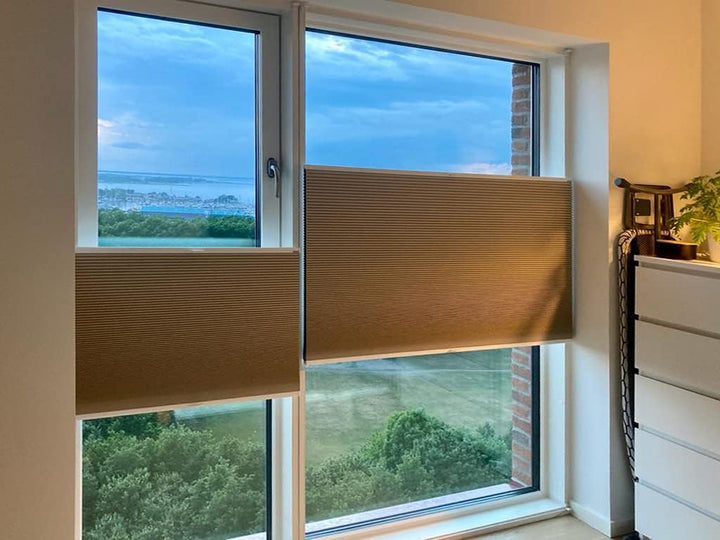 HORIVERT Wabenplissee Dunkelstahl 80x90 cm (B x H) mit Klemmträgern, mit Eco Dichtungspads, ohne Boh