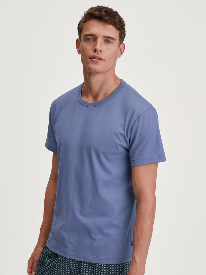 CALIDA Herren Rmx Sleep Shirt T-Shirt (1er Pack) 46-48 Coastal Fjord, 46-48 Coastal Fjord