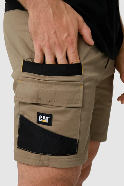 Caterpillar Men's Elite Operator Shorts 30 Slim Extra Kurz Khaki, 30 Slim Extra Kurz Khaki