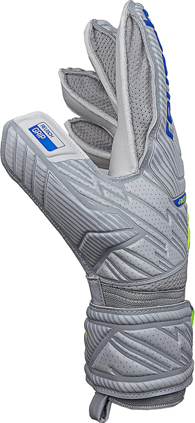 Reusch Herren Attrakt Finger Support Unisex Torwarthandschuhe mit Aussennaht Schnitt und Grip Belag,