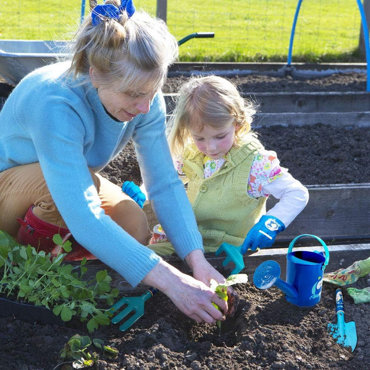 Colwelt Kinder-Garten-Set, 5-teilig, niedliche Metall-Gartengeräte für Kinder, inklusive Metall-Gies