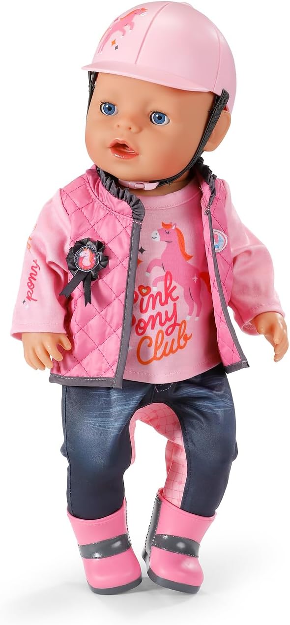 Baby Born REIT-Outfit mit Hose, Shirt, Stiefeln und Helm für 43 cm Puppen