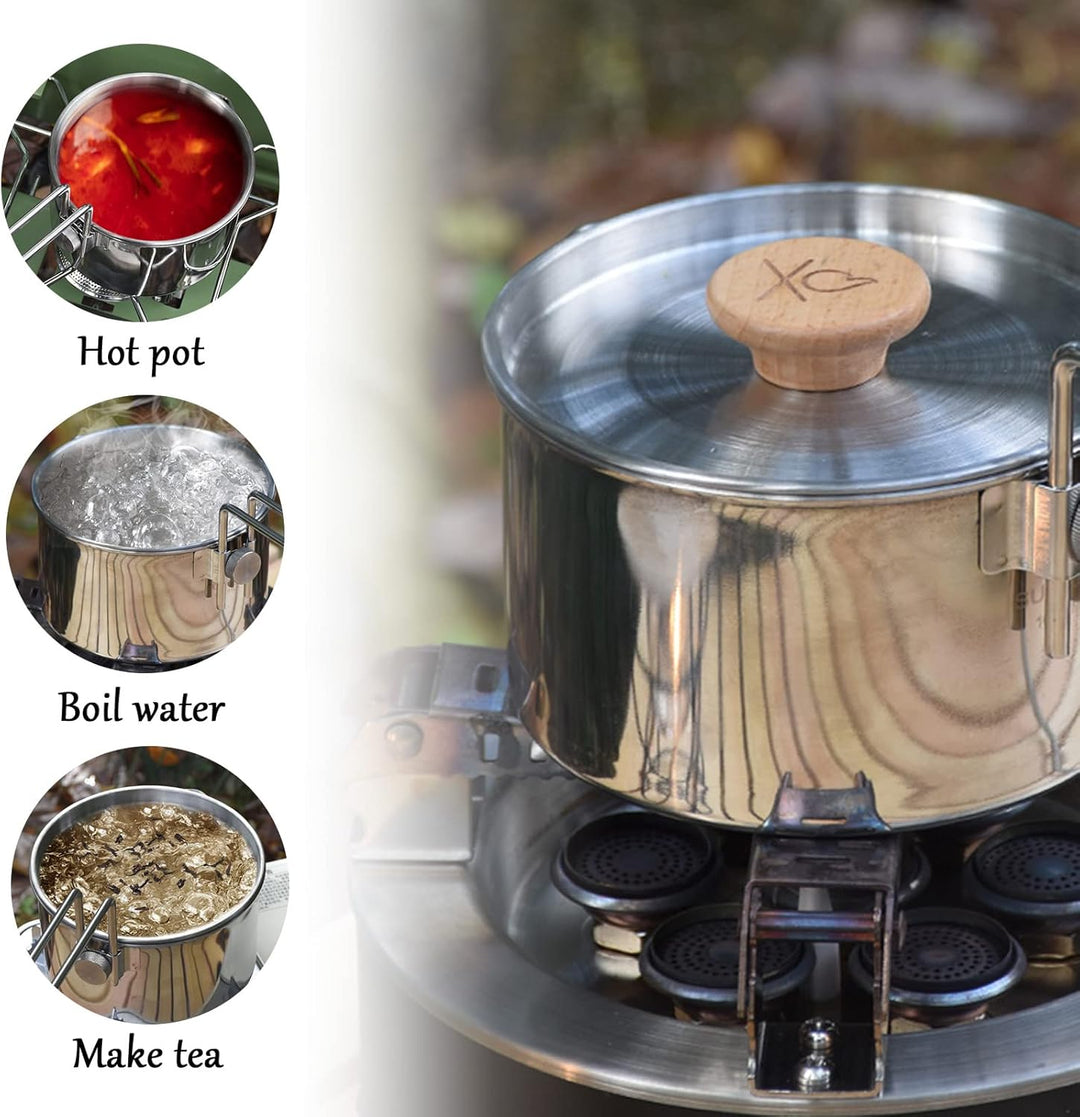 Edelstahl Instant-Nudeltopf Milchtopf, Topf Pastatopf Mit Deckel und Dampfloch,Stielkasserolle Kocht