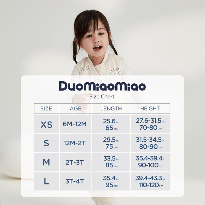 Duomiaomiao Baby Sommerschlafsack, Schlafsack mit füssen 0.5 tog, Dünne Sommer Schlafsack mit füssen