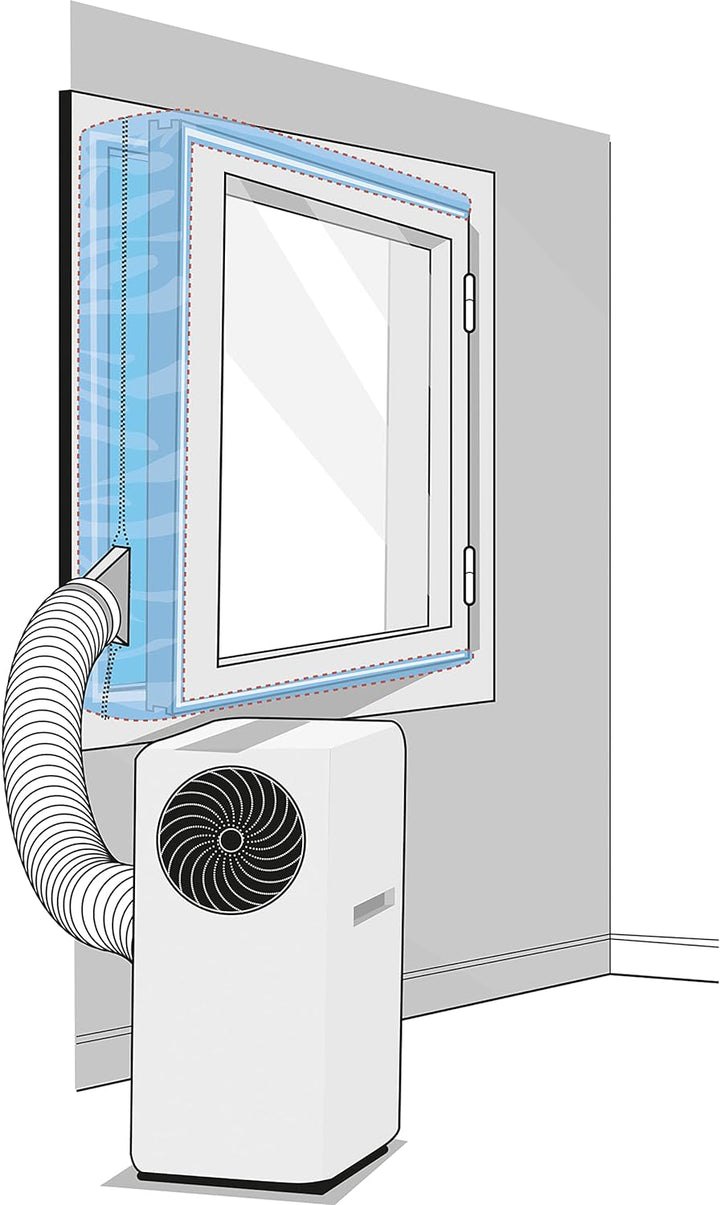 Rowenta XD6620 Turbo Cool | Fenster Kit | zu Rowenta AU50xx Modellen | Weiss