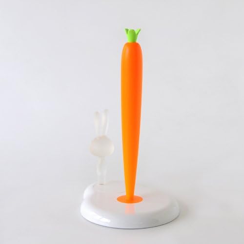 Alessi Bunny & Carrot ASG42W Design Küchenrollhalter, Thermoplastisches Harz, weiss, 29,4cm ASG42 W,