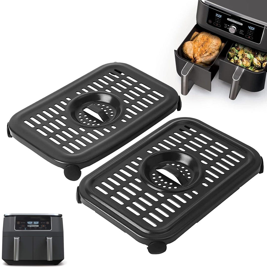 Air Fryer Grillpfanne für Ninja Air Fritteusen, 2 Packungen Ersatz Air Fryer Crisper Plate Grillplat