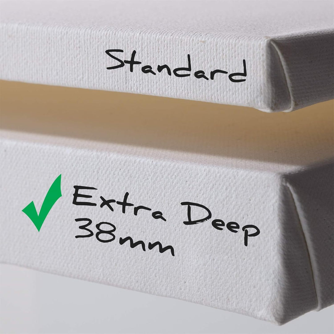 4X BK extra DEEP KEILRAHMEN 80x100 cm | Leinwände auf Keilrahmen 80x100 cm | extra hohe Keilrahmen m